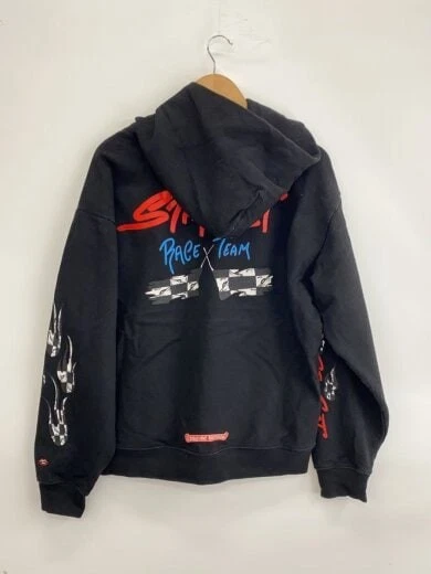 CHROME HEARTS CUORI CROMATI felpa con cappuccio L cotone BLK