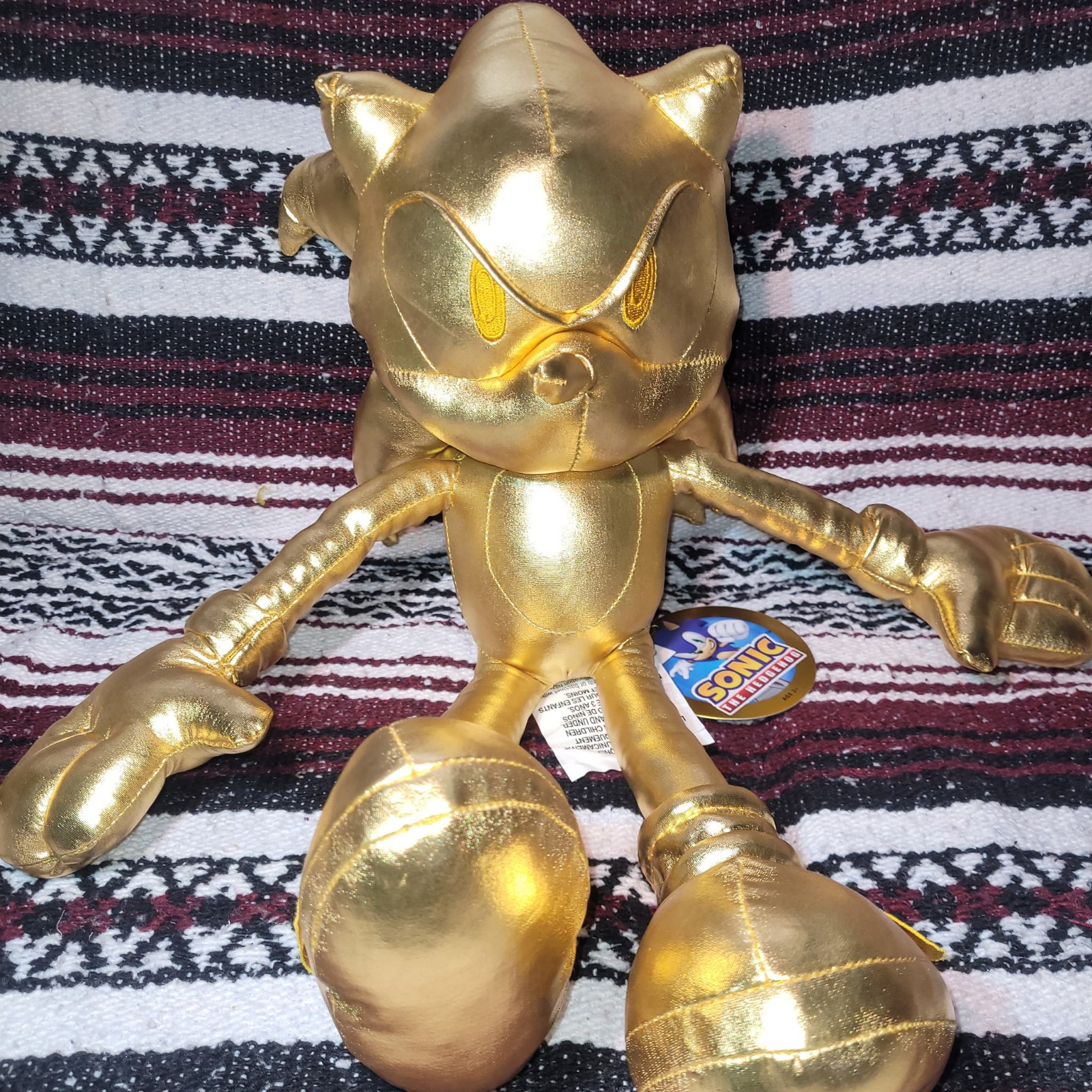 SEGA Sonic the Hedgehog Super Sonic Gold Large 21” Inch Plush NEW
