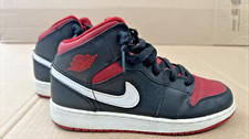 Nike Air Jordan 1 Retro Mid GS Gym Red Black 554725-020 Youth Size 5Y Women 6.5