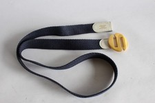 HERMES ceinture cuir blanc et coton bleu accessoires mode LUXE (30853)
