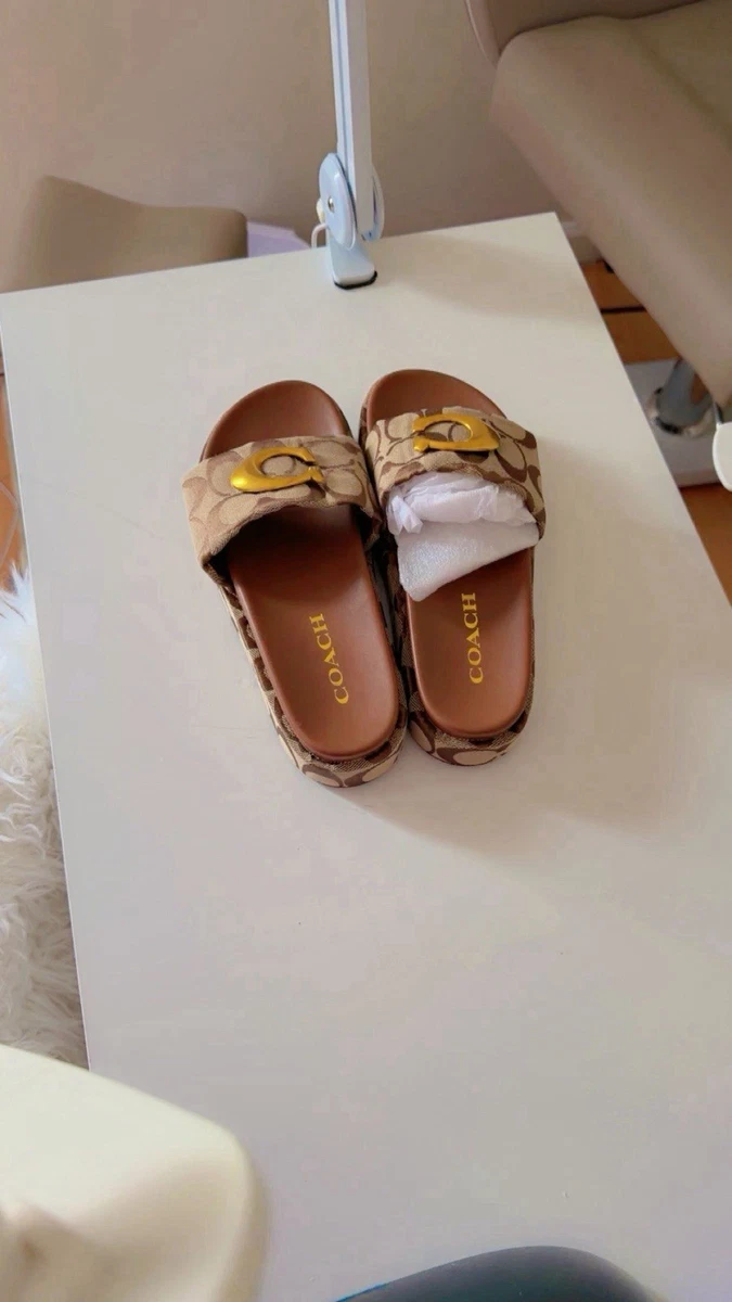 Coach Gold Sandals for Women for sale | eBay