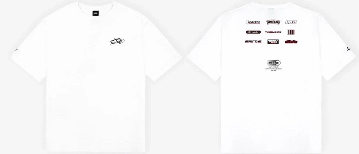 TWICE THIS IS FOR WORLD TOUR IN JAPAN MUFG STADIUM SHIRT WHITE