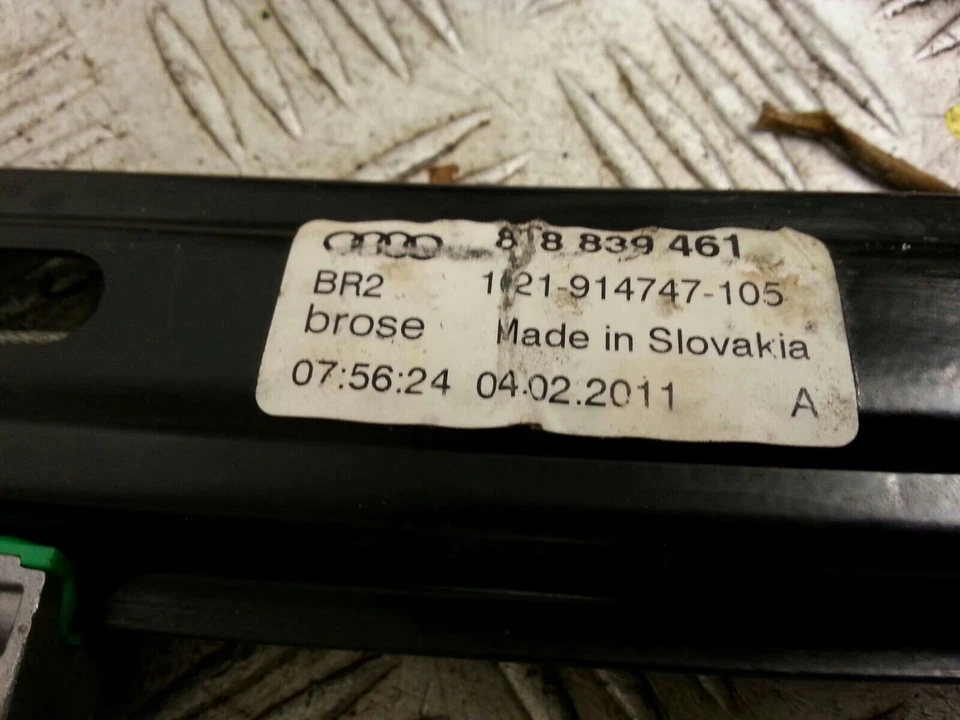 Audi A5 2011 5 puertas hatchback pasajero ventana trasera regulador + motor Foto 4 de 4