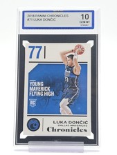 LUKA DONCIC 2018-19 PANINI CHRONICLES ROOKIE #71 MAVERICKS ISA 10 Q4588