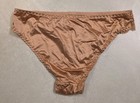 Sexy Satin Smooth Lace Front Unisex Brief Panties Gold XL — photo 2