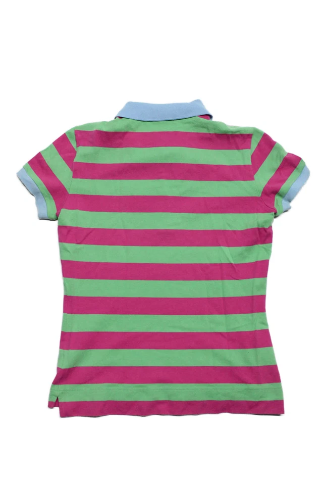 Top Lacoste Niños Rayas Cuello Manga Corta Abotonado Rosa Verde Talla Eur 38 Foto 4 de 4
