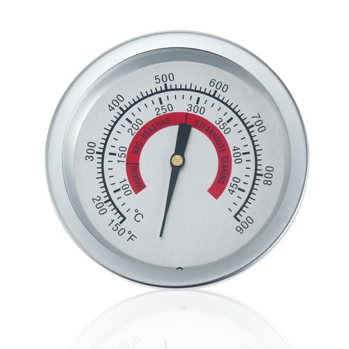 Hicello Grill Bimetal Thermometer Temperature Gauge 150 to 900°F Heat Indicat...