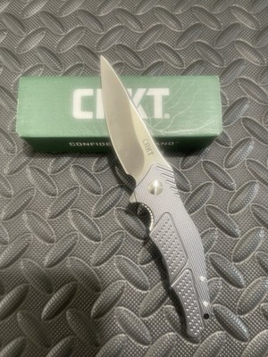 CRKT Knives - Outrage - Shiny Gray Aluminum Scales w/ a 8Cr13MoV Blade.