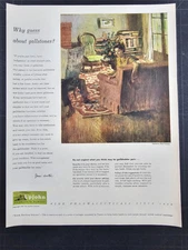 1947 magazine ad for Upjohn Pharma, why guess about gallstones?