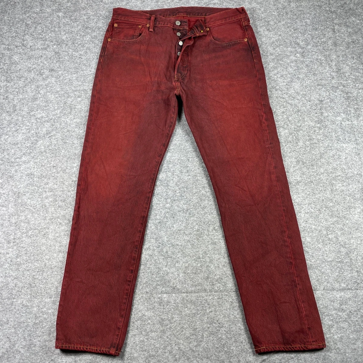 Levi's 501 Red Jeans for Men for sale - eBay