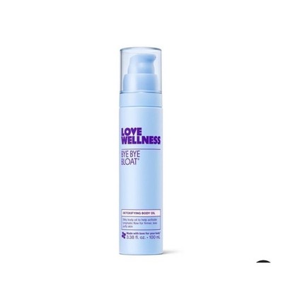 Love Wellness Bye Bye Bloat Detoxifying Body Oil 3.38oz Lymphatic Flow Hydrating
