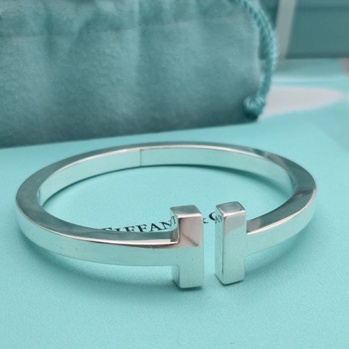 Tiffany & Co. T Square Hinge Medium Bracelet In Sterling Silver Bangle Cuff