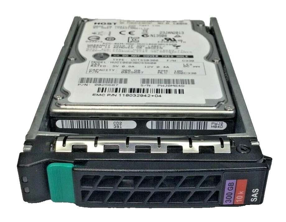 LOT 4 300GB EMC HGST 118032942+04 0B25687 HUC106030CSS600 10K RPM 2.5" SAS HDD - Image 4 of 4
