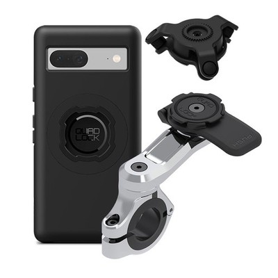 Quad Lock Handlebar Mount Pro Chrome Kit - Google Pixel 7a MAG with Vibration