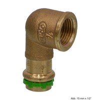 "Vsh Sudopress Kupfer/Rotguss SP4090GV ÜBergangswinkel 90° Ig, 28Mm X 1\""