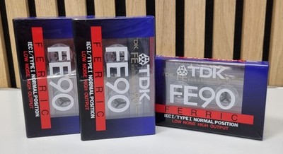 3x TDK FE90 FE-90EB - Ferric - Normal Position - Audiokassette Leerkassette MC