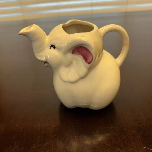 Vintage Shawnee Pottery 1940s Elephant Creamer Pitcher 4.5" Made In USA