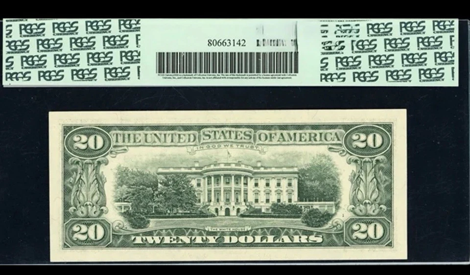 1995 $20 Federal Reserve Note High Grade! PCGS Currency Gem New 66 PPQ - Image 2 of 2