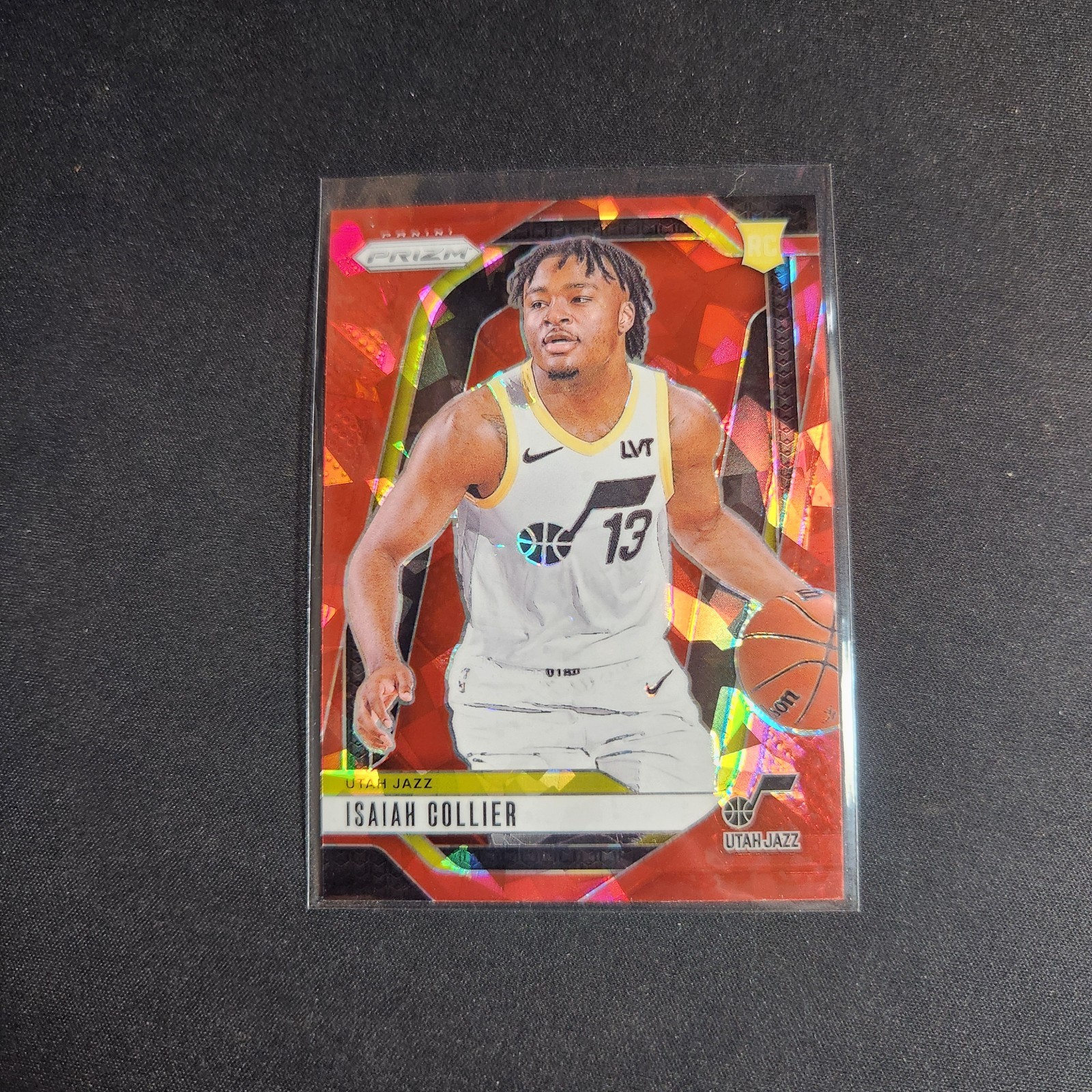 2024-25 Panini Prizm Isaiah Collier Rookie #227 Red Ice Prizm Utah Jazz RC   L49