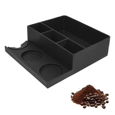 Black Silicone Espresso Knock Box and Tamp Station for 51 54 58mm Accessories