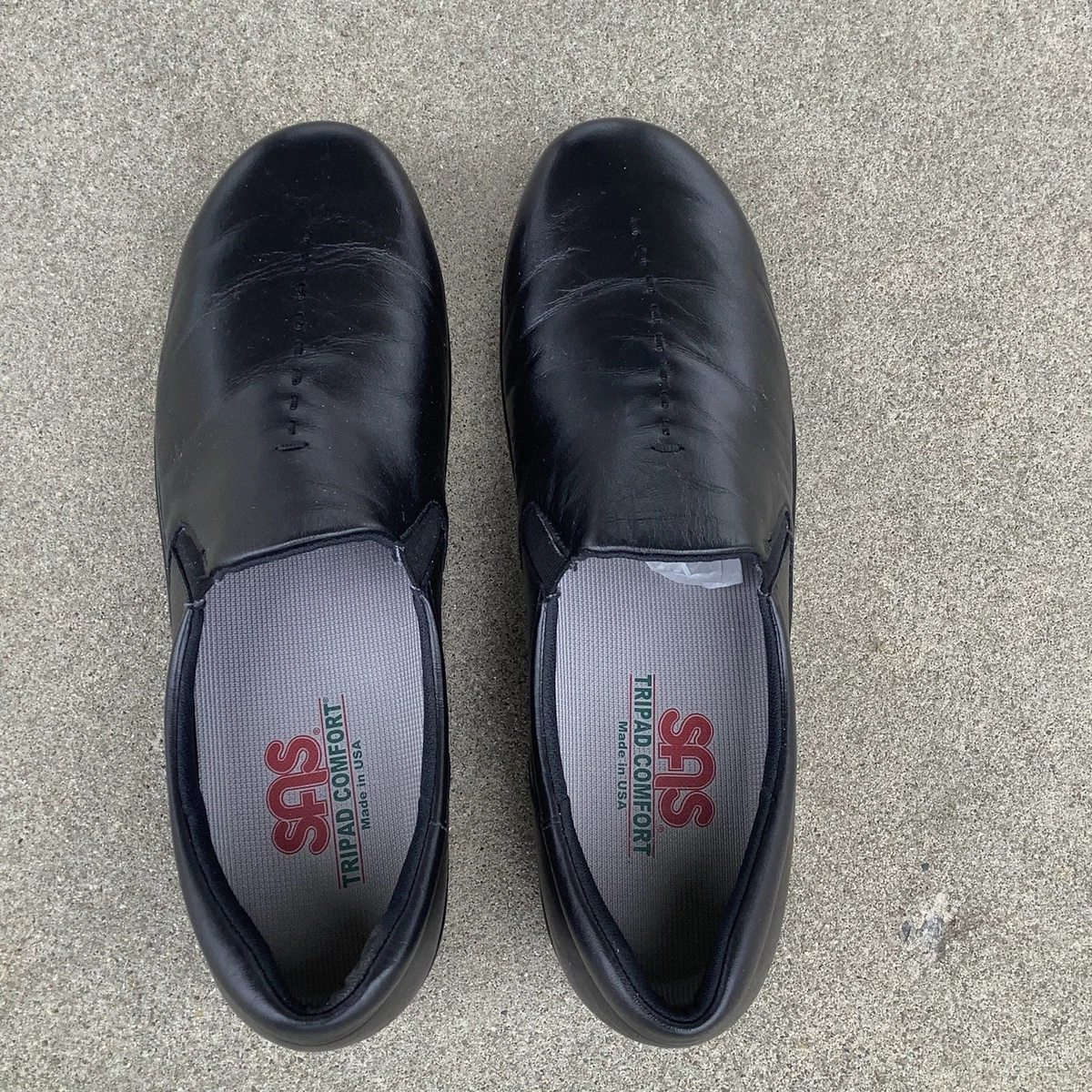 SAS; woman’s orthopedic tri-comfort Black Slip-On Leather  Shoes 9.5 Wide SAS Black Comfort Comfort Shoes for Women for sale | eBay main image 4
