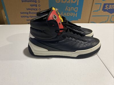 Mens Fendi Shoes Size 9.5 High Top Red and Yellow Funny Face  display picture 1