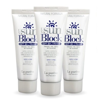 La Pureve UV Sun Block Cream SPF50+ PA+++ 50ml * 3 Stück
