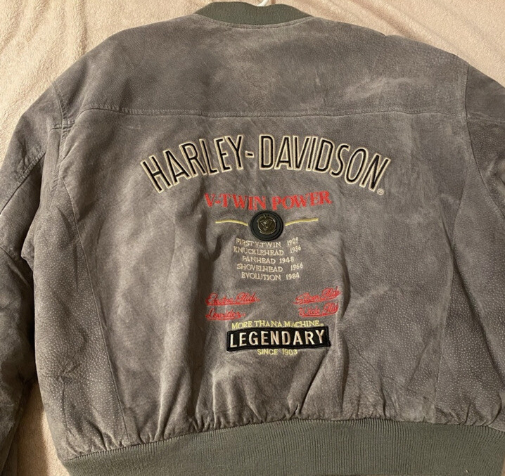 Harley Davidson Suede Bomber Jacket | eBay