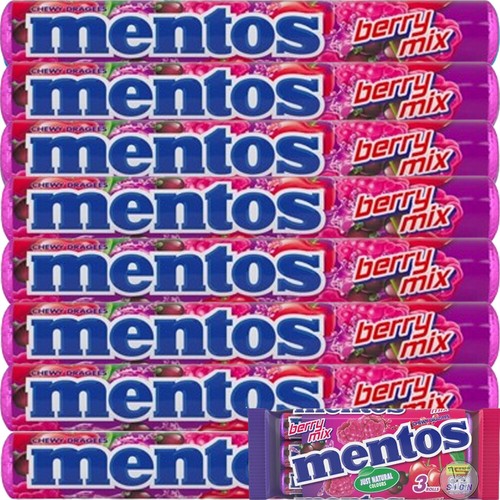 Mentos Discovery,Fruit,Fanta,Mint & Berry Mix Dragee Chewy Roll 38g Sweet Gift - Picture 6 of 7
