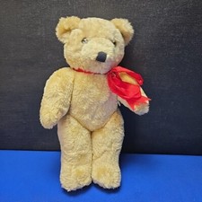 VINTAGE TEDDY BEAR PLUSH STUFFED ANIMAL FULLY JOINTED 16"
