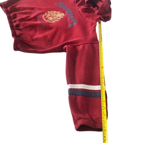 HARRY POTTER HOGWARTS Girl’s Sz XL, 14-16 Red Cropped Hoodie Sweatshirt Pullover - Picture 10 of 12