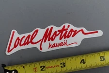 LOCAL MOTION Hawaii Clear Red White Hot Sexy OG 80's LM2 Vintage Surfing STICKER