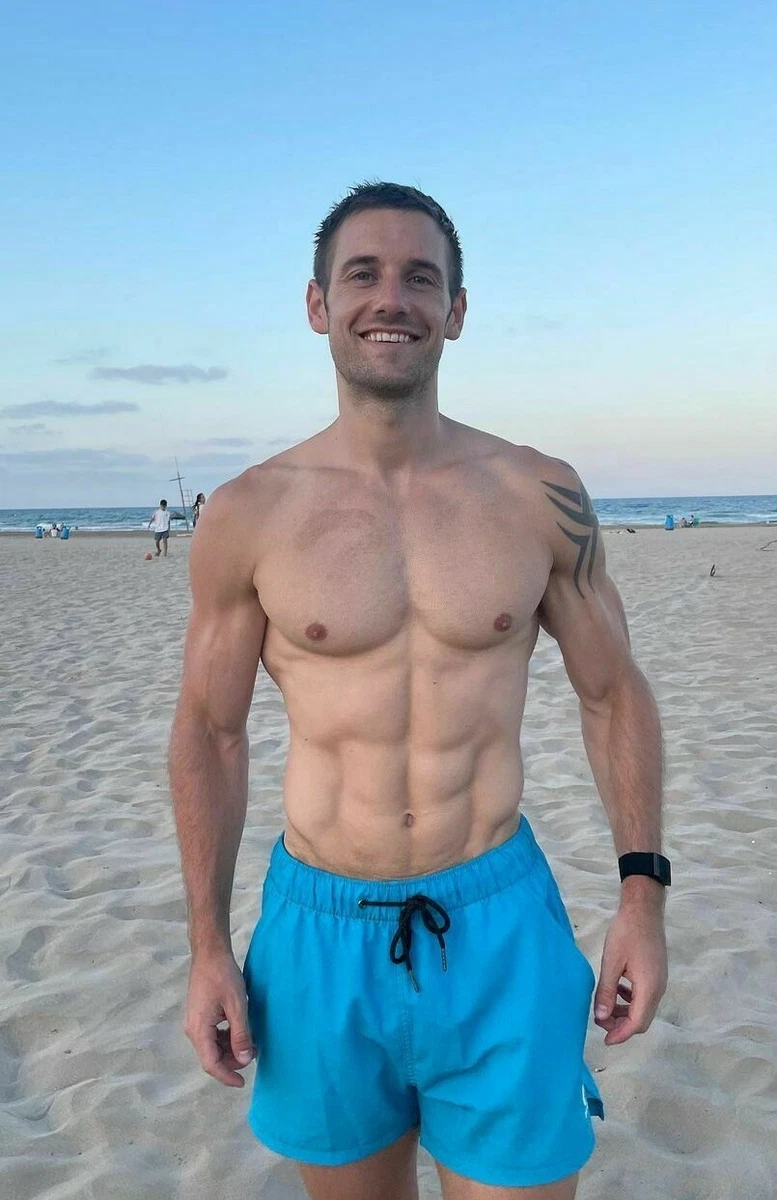 Shirtless Male Muscular Beach Mature Hunk Man Abs Tat Beefcake PHOTO 4X6  B1525 | eBay