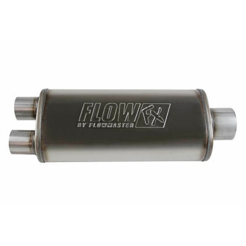 Flowmaster FlowFX 3.5" Inlet 2.5" Dual Exit Muffler For Gas Cars Trucks & Suv's - Picture 2 of 3