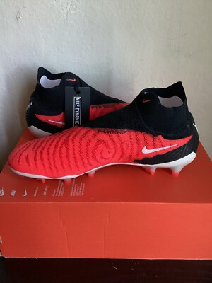 NIKE PHANTOM GX ELITE DF FG P RED/BLACK SOCCER SHOES/CLEATS SIZE
