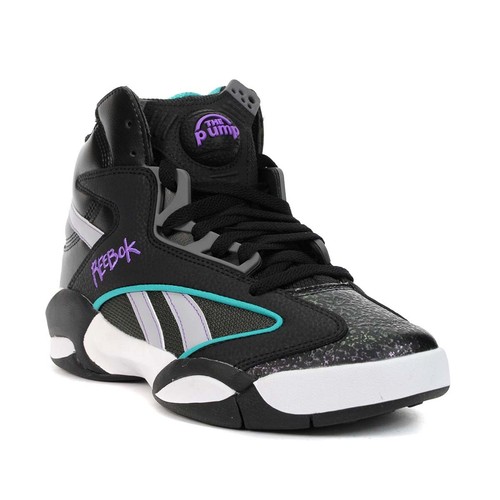Tenis de baloncesto para hombre Reebok Shaq Attaq negras/grises/blancas HR0501 - Imagen 2 de 4