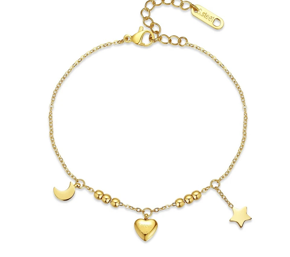 BENIAMINO Damen Edelstahl Armband Charm GG Vacuum Plating Stainless Steel OVP