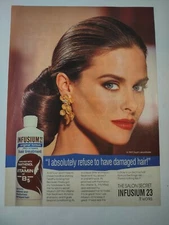 Vintage 1990s Print Ad Infusium 23 Hair Treatment Formula