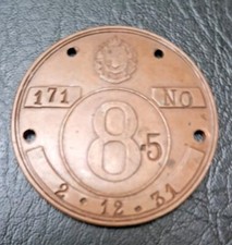 Placca In Bronzo Ferrovie Regno D'italia 1931 VEIII