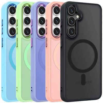 TJS For Samsung Galaxy S25 FE Phone Case Magnetic Translucent Slim Shockproof Cover