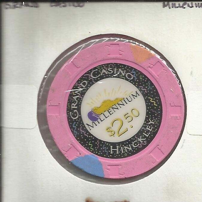 OBSOLETE $2.50 GRAND CASINO "MILLENIUM CHIP" CHIP- HINCKLEY, MN