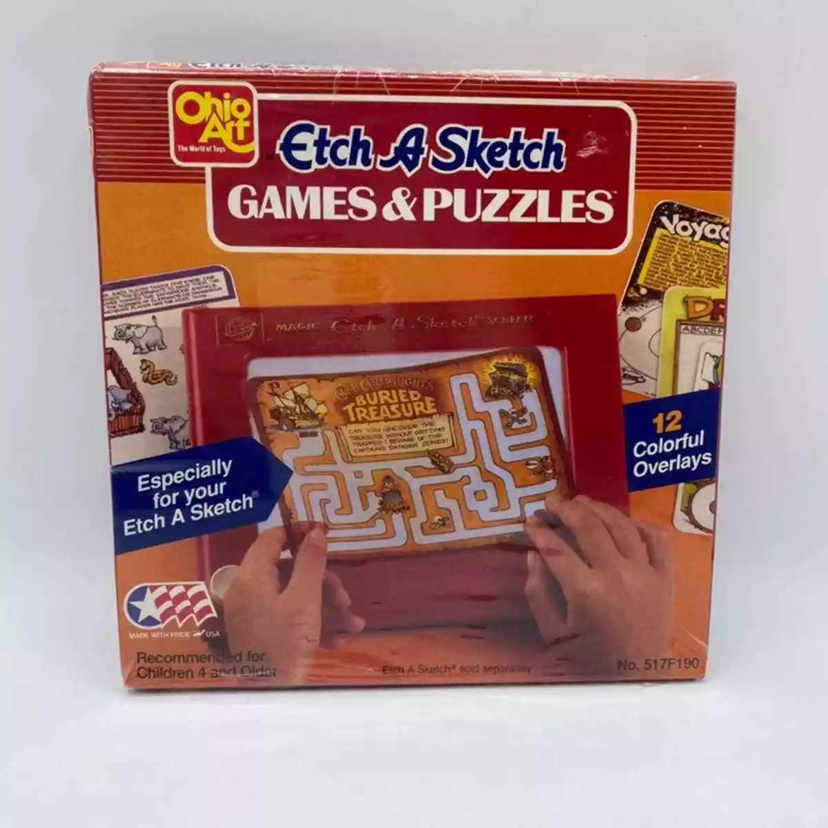 Vintage Etch A Sketch with Games and Puzzles Pack - toys & games