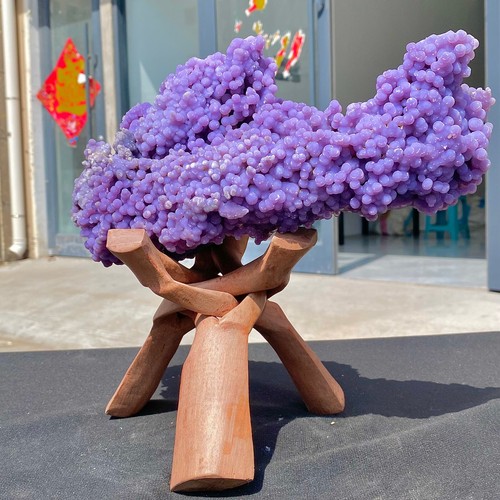 Natural Purple Grape Agate - Botryoidal Chalcedony Mineral Display - 7.37LB - 第 9/16 張圖片
