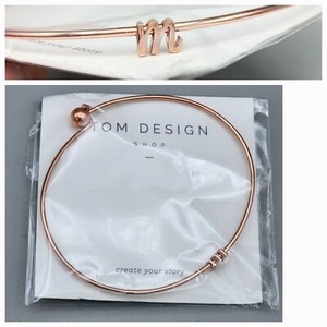 Authentic Celestial Rose Gold Script Bangle Petite Medium