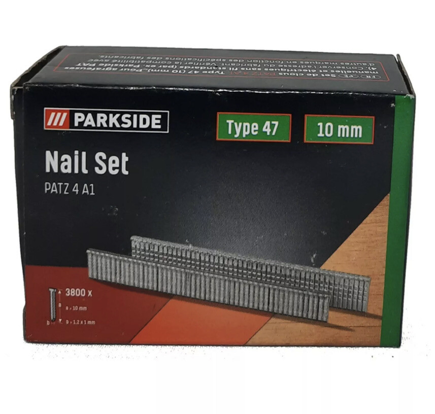 Parkside Nail Set For Parkside Cordless 4v Nailer Stapler PAT 4 C4 / D5