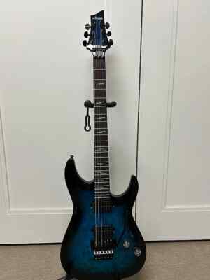 Schecter Omen Elite-6 FR Electric Guitar - See-Thru Blue Burst image 1 Schecter