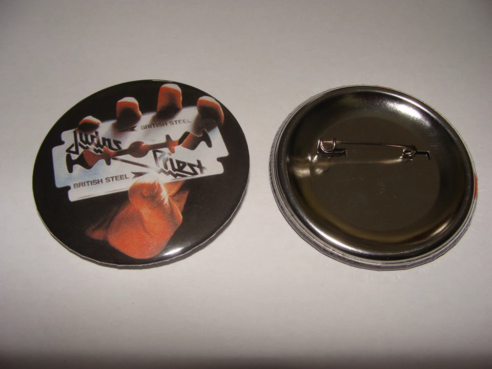 BADGE 56mm JUDAS PRIEST british steel - Photo 1/1