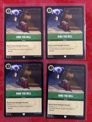 4x Disney Lorcana: Rise of the Floodborn -Ring the Bell - 101/204 - x4