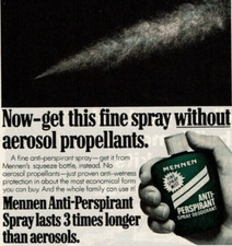 1977 Vintage Print Ad Mennen Anti-Perspirant Spray Deodorant Fine Spray Mist