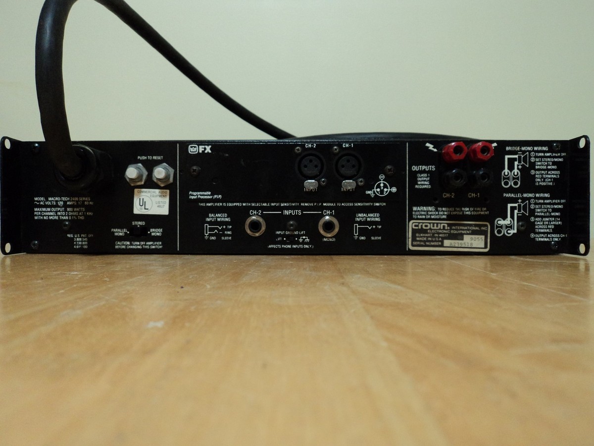 Crown社のパワーアンプ「Macro-Tech 2400」　　2台セット Crown Macro-Tech 2400 2 Channel Power Amplifier | eBay